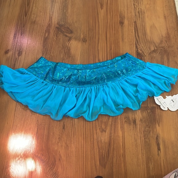 Iheartraves Blue Micro Hologram Skirt Small - Picture 5 of 6
